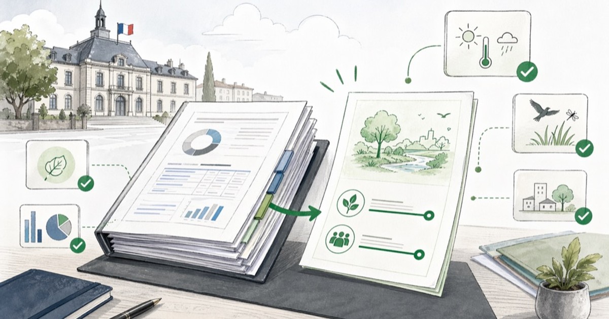 Parcours de production de l'annexe environnementale, du budget public aux livrables exploitables